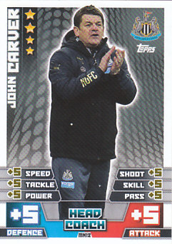 John Carver Newcastle United 2014/15 Topps Match Attax Manager #MN12